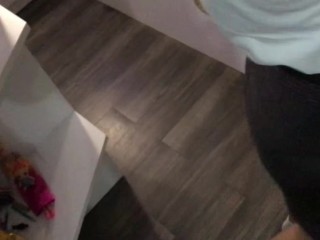 Sex with a new girlfriend at a college party. POV
