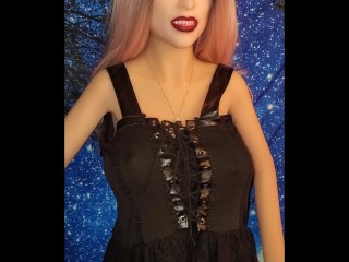 sexdoll Gweyir Enmoria the naughty elf dress up and quickie Fuck and cumshot