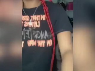 Sexy Chocolate Ebony Teen Gives Striptease in Dorm