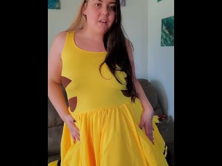 Sexy Cosplay Dress Up Strip Tease and Masturbates 