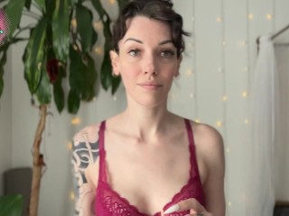 SFW non nude smoking a joint in red lingerie with long nails