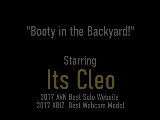 Shameless Sexy Neighbor Its Cleo Bangs Her Butthole Outside!
