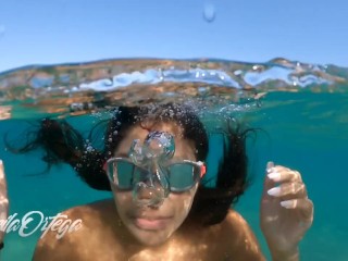 Sheila Ortega Sucking &amp; Fucking me underwater meanwhile snorkeling