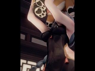 Shenhe Genshin Impact Face Fucking The Old God Gouba! 3D Hentai Monster Dragk HD