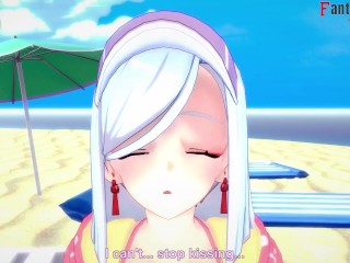 Shenhe of Genshin impact Fucking on the beach JUST POV