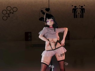 Shogun Raiden &amp; Yae Miko Sex Hentai Genshin Impact Dancing Gangbang AOA Miniskirt Black Hair smixix