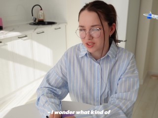 Shy, shy teacher offered to fuck for credit - Valeria Sladkih