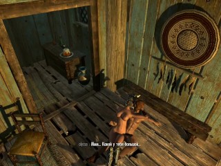 Skyrim Yeval Eating pussy Dragonborn while his stepfather slumber