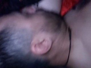 Sloppy wet hairy pussy, nursing, multiple orgasm, deep kissing, neck biting