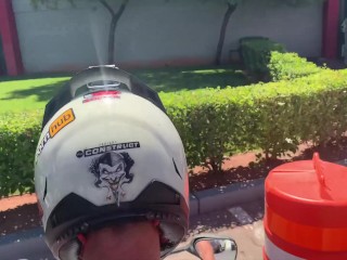 Smoking a joint and fucking on top of a parking garage in Las Vegas