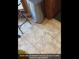 Snapchats of your girlfriend being used as a Frat House Free Use maid (Trailer)