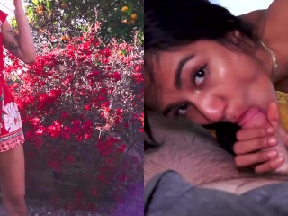Split Screen - Sneaky Girlfriend lures investor for hot dirty talk