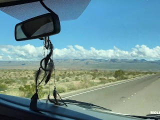 Spring Break Slut Fucked in Van at Public Beach - Molly Pills - POV