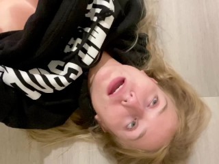 Squirting My Teen Pussy On Bathroom Floor