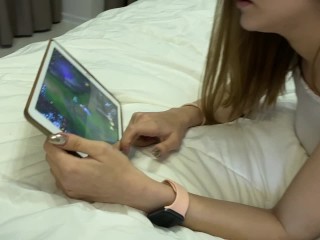 Step daddy fucks and cums on hairy pussy