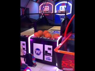 STEP SISTER Lily Adams Fucks POV in Public Bowling Alley