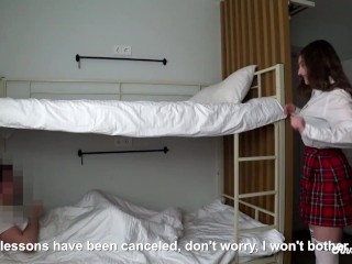 Stepsister saw me jerking off and fucked me - Anny Walker