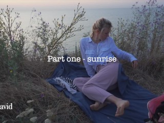 Summer Adventure - We Fucked Out Twice on a Public Beach (and got caught) - MiraDavid POV