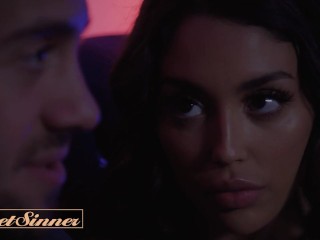 SWEET SINNER - Horny Latina Gets Her Juicy Pussy Eaten On The Bed As She Moans Loudly