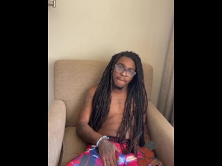 Tarzan gets FREAKY and TEASES while STROKING &amp; SLAPPING Fat Black Dick (Twitter @SwingLikeTarzan)