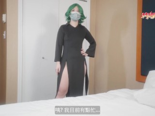 Tatsumaki got the Stranger's Cum on Her Pussy While Getting Oil Massage and Squirt All Over the Bed