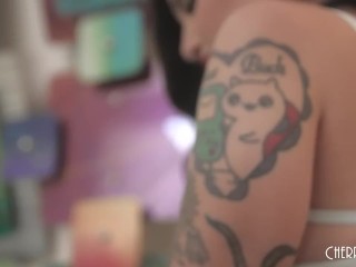 Tattooed Alt Girl Luna Lovely Strips Down and Fucks Kyle Mason Hardcore