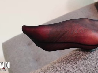 The best pantyhose feet sucking and masturbatrion video you will ever need feet, pantyhose fetish