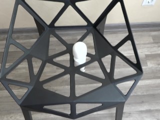 Tied girl and magic wand vied her to orgasm convulsion on magic chair