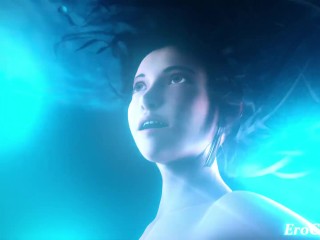 Tifa gets 3 underwater monsters in her pussy!