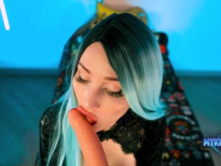 Tiny is creaming on her dildo ( huge orgasm and creampie )