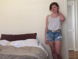 Trans striptease: I show off my body before fucking myself silly