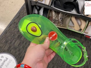 trying on a couple of shoes at the store - glimpseofme