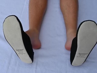 TSM - Dylan poses wearing flats and barefoot