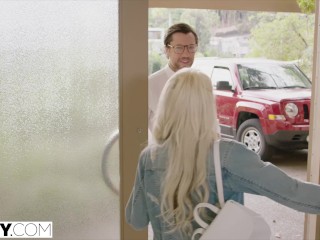 TUSHY Blonde Teen Gets Anal Dominated By Her Master