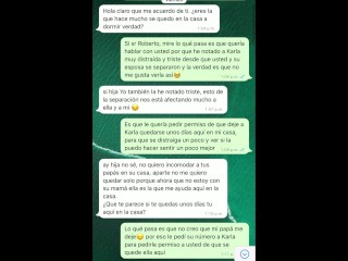tuve un chat hot por whatsapp con el papá de mi mejor amiga y terminamos follando - Tara Rico