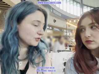 Une fille alt et sa copine rousse à Barcelone baisent avec Strap On Me - Vlog Française Lesbiennes
