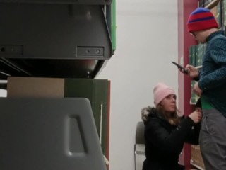 University of RI Public Library Blowjob!