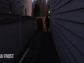 Voyeur follows Tindra Frost home (BTS for "Posh Slut" available on ModelHUB)