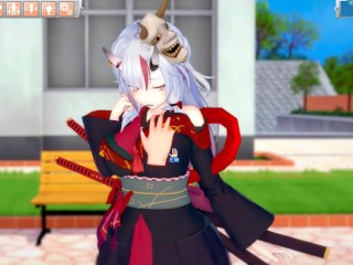 【エロゲーコイカツ！】VTuber 百鬼あやめ3DCG巨乳アニメ動画(バーチャルYoutuber)[Hentai Game Koikatsu! Nakiri Ayame(Anime 3DCG Vide
