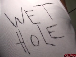 Wet Hole Courtney Gives it Up On the Hood of a Car
