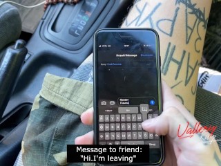 Whore sucked in the car and cheated her boyfriend 