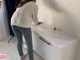 Wife came to clean for an hour, I cum in her mouth