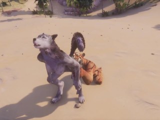 Wild Life / Furry Wolf Girl with Furry Tiger