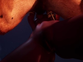 WildLife - Hyena fucking with an Elf - Furry Hentai Yiff