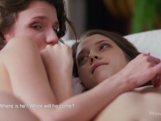 WOWGIRLS Two girlfriends Nelya and Leah Maus sharing one guy and getting fucked by him