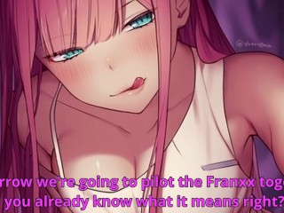 Zero Two hentai JOI CHALLENGE FEMDOM POST ORGASM PALMING