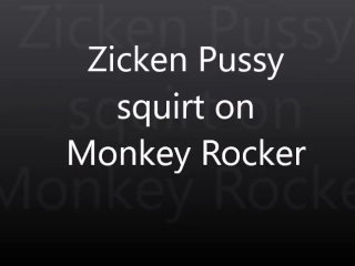 Zicken Pussymany loud Orgasmus on Monkey Rocker